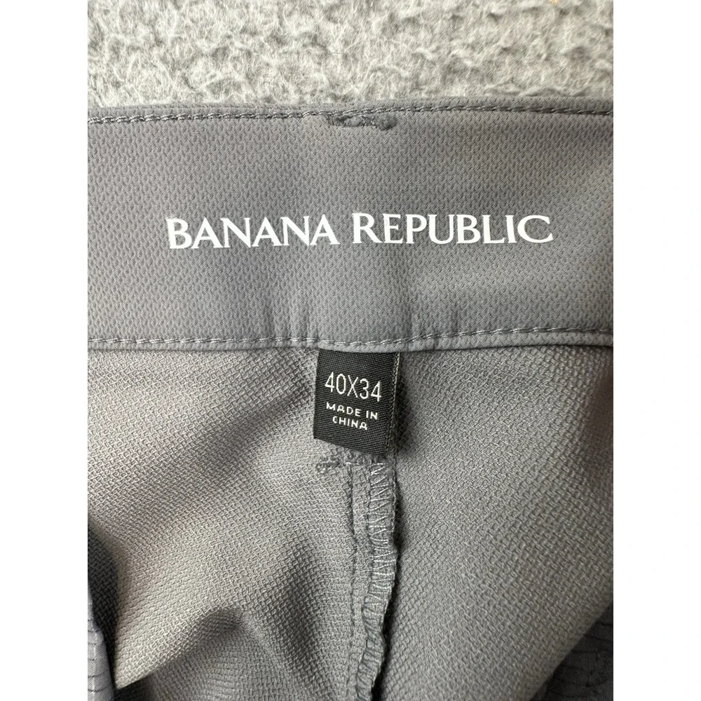 Banana Republic Pants Mens 40x34 Gray Flat Front Pant Slim Fit Wicking NWT